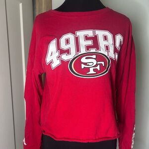 San Francisco 49ers NFL Red Long Sleeve Tee Sporty Preppy